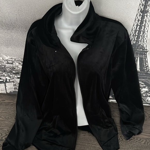 Black Velour oversized sweatshirt Sz XXL - Picture 13 of 13